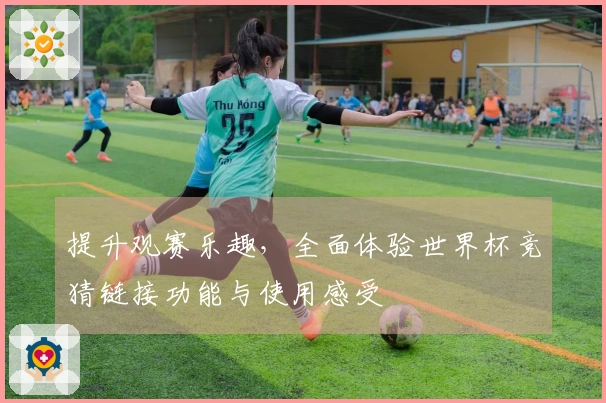 提升观赛乐趣，全面体验世界杯竞猜链接功能与使用感受
