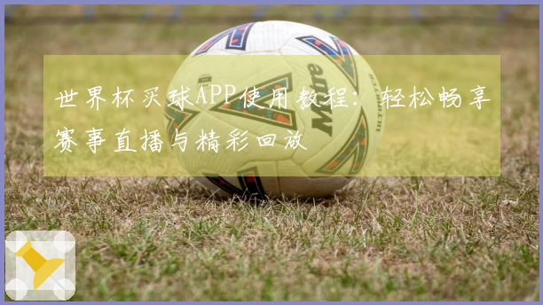 世界杯买球APP使用教程：轻松畅享赛事直播与精彩回放